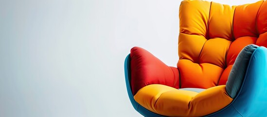 Poster - a close up of a colorful chair on a white background . High quality