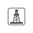 Oil derrick  icon isolated on transparent background