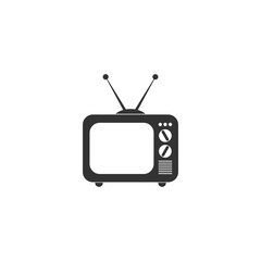 Sticker -  Old TV icon isolated on transparent background