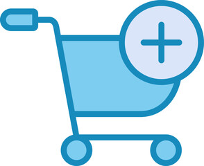 Sticker - Shoping Cart Add Vector Icon