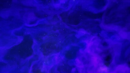 cosmic background with a blue purple nebula and stars