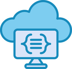 Wall Mural - Serverless Computing Vector Icon