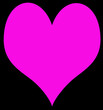 Pink heart on black