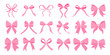 © MariiaMart - Set of pink ribbon bows