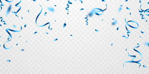 Wall Mural - beautiful blue confetti background for celebration party vector illustration