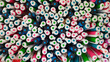 Abstract background of multicolored caps of plastic pens. A set of several liners, markers and colored markers of different colors, top view
