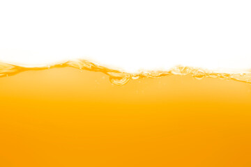 Poster - Close up bright orange juice texture for health and nature waves