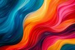 Vibrant Abstract Wavy Background in Bold Blue, Orange, and Pink Hues with Fluid Art Texture