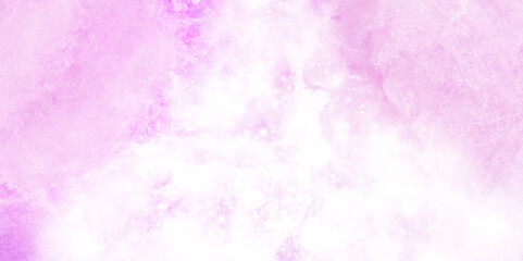 Wall Mural - Abstract watercolor pink texture with splashes. Pink background with focus and shiny clouds.