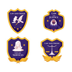 Sticker - Justice badges in flat design