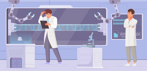 Canvas Print - Science lab illustration in flat design