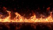 Ethereal dance of fire with delicate flames and embers against a night sky
