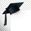 Graduate Cap with Blank Diploma Sheet