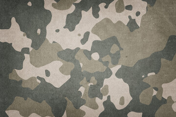 Wall Mural - texture of military dirty camouflage fabric. combat protective camouflage for background