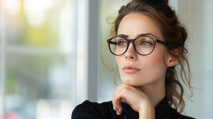 Wall Mural - business woman thinking 