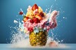 A refreshing ice blast with ice cream and fruit to quench your thirst
