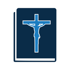 Cross, holy, god icon. Simple color vector.