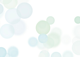 Wall Mural - green and blue bokeh illustration on transparent background clip art