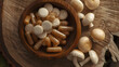 Health-boosting Mushroom Supplements: A Closer Look at Herbal Medicine Pills Made from a Diverse Range of Nutrient-rich Fungi
