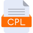 CPL File Format Vector Icon Design