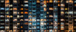 Illuminated Apartment Windows in Urban Nightlife