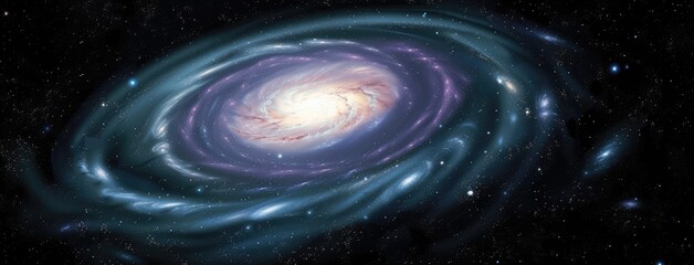 Sticker - Majestic Spiral Galaxy Amidst the Cosmic Expanse