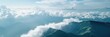 Majestic Mountain Range Above the Clouds Panorama