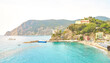 Beautiful town “Monterosso al Mare” in the famous Cinque Terre National Park in Liguria, Italy.