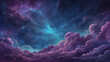 Midnight sky shifting from navy blue to royal purple and cosmic teal. Celestial dreamscape with shimmering stars.