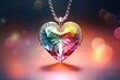 a colorful heart shaped necklace