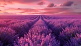 Fototapeta Kwiaty - Blooming field lavender (Lavandula Angustifolia)