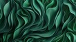 Abstract organic dark green waving leaves texture background banner illustration, seamless pattern