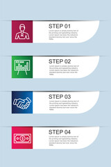 Wall Mural - Timeline Infographics Business Data Visualization Process Chart