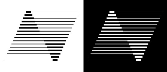 Wall Mural - transition parallel lines in triangles. abstract art geometric background for logo, icon, tattoo. bl