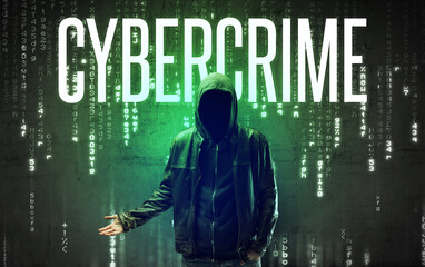 Poster - Faceless hacker with inscription