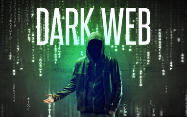 Poster - Faceless hacker with inscription