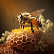 3d rendered photo of honey bee