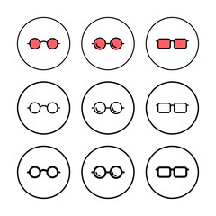 Wall Mural - Glasses icon vector illustration. Glasses sign and symbol