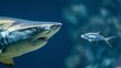 Stark Contrast Between a Predatory Shark and Its Potential Prey in the Deep Ocean