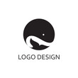 whales form a circle for logo design
