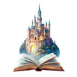 fairytale book with castle
