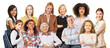 © Robert Kneschke - Frauen vieler Generationen als Portrait Collage als Gesellschaft Konzept