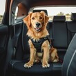 Happy Dog Ready for a Road Trip in a Car