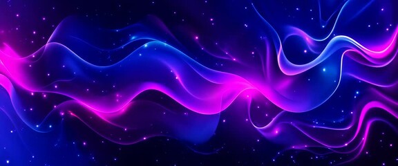 Wall Mural - background of vibrant abstract energy flow in neon colors