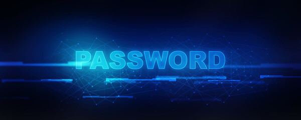 2d illustration abstract password digital binary data on computer screen