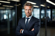 © Tetiana - Confident middle aged business man office worker with arms crossed AI generative