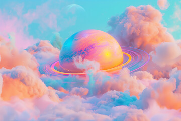 Wall Mural - Planets, stars and galaxies in outer space