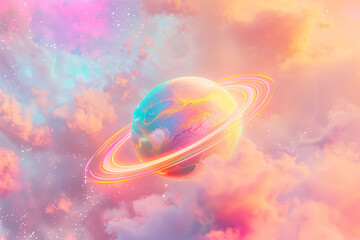 Wall Mural - Planets, stars and galaxies in outer space