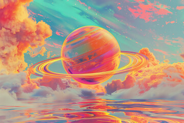 Wall Mural - Planets, stars and galaxies in outer space