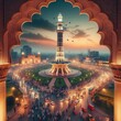 Minar e Pakistan Lahore. landmark of Pakistan.